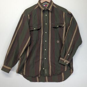 Tommy Hilfiger Vintage Flannel 90s Stripes Medium Long Sleeve